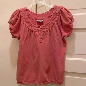 Guatemalan short sleeve top with buttons